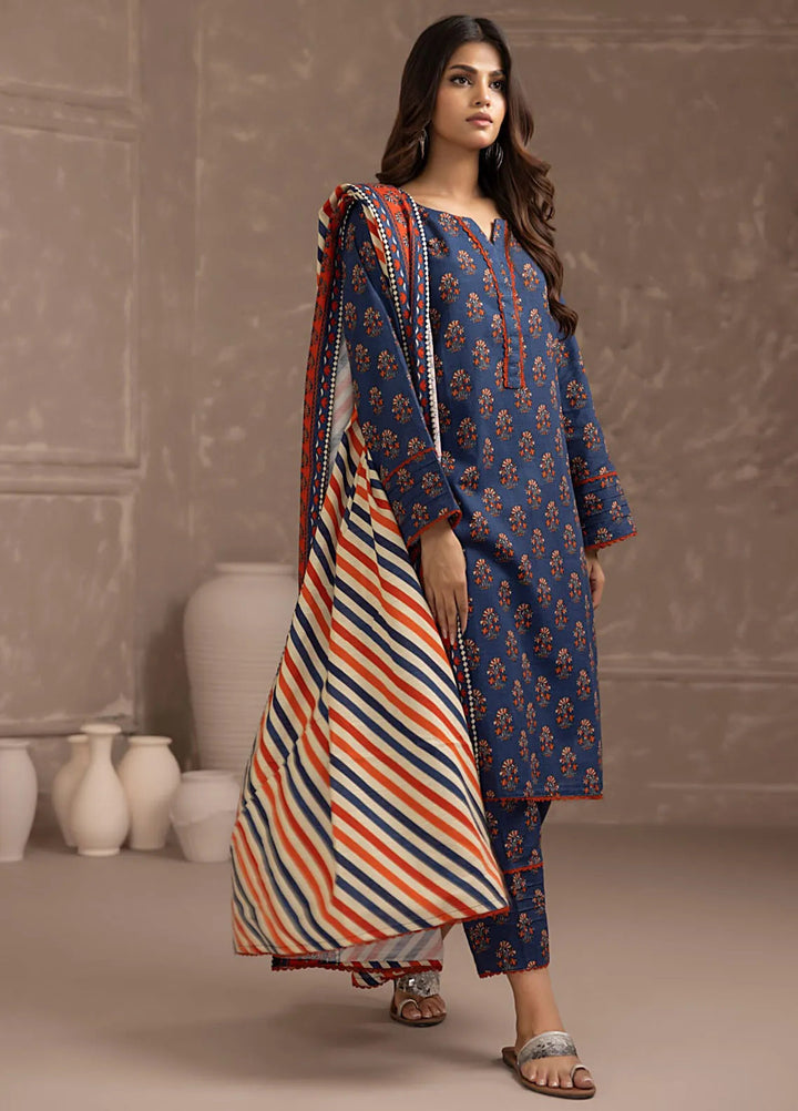 Identic By Regalia Printed Khaddar Suit Unstitched 3 Piece RGT24I4 D-10 - Winter Collection