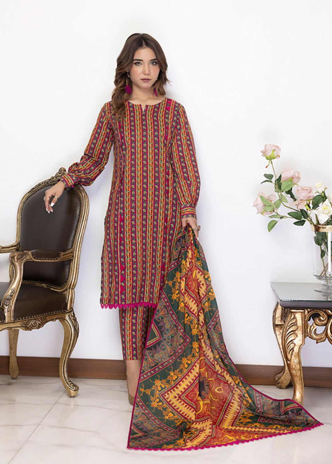 Identic By Regalia Textiles Printed  Suits Unstitched 3 Piece RGT22I ISE-11 - Winter Collection