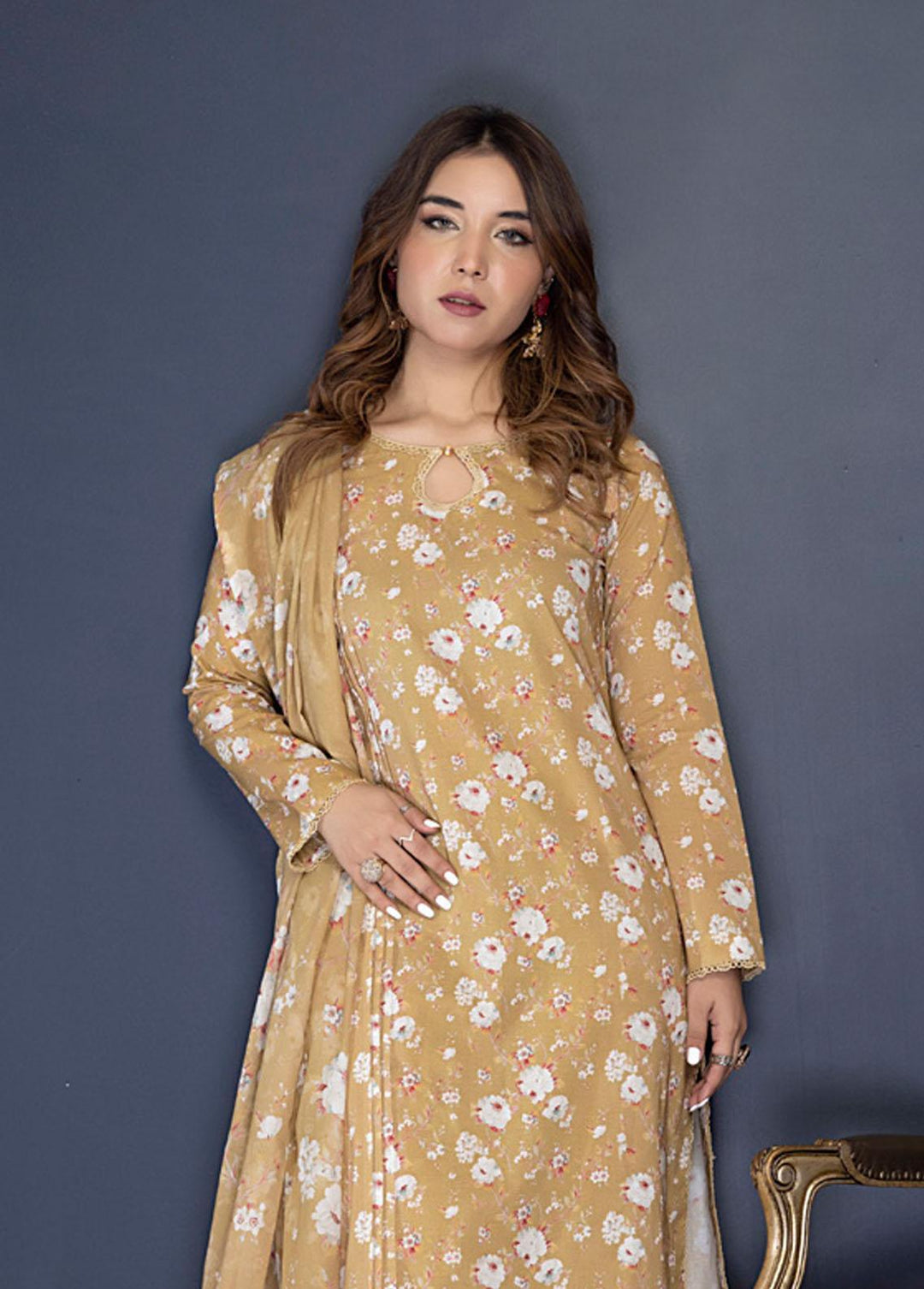 Identic By Regalia Textiles Printed  Suits Unstitched 3 Piece RGT22I ISE-12 - Winter Collection