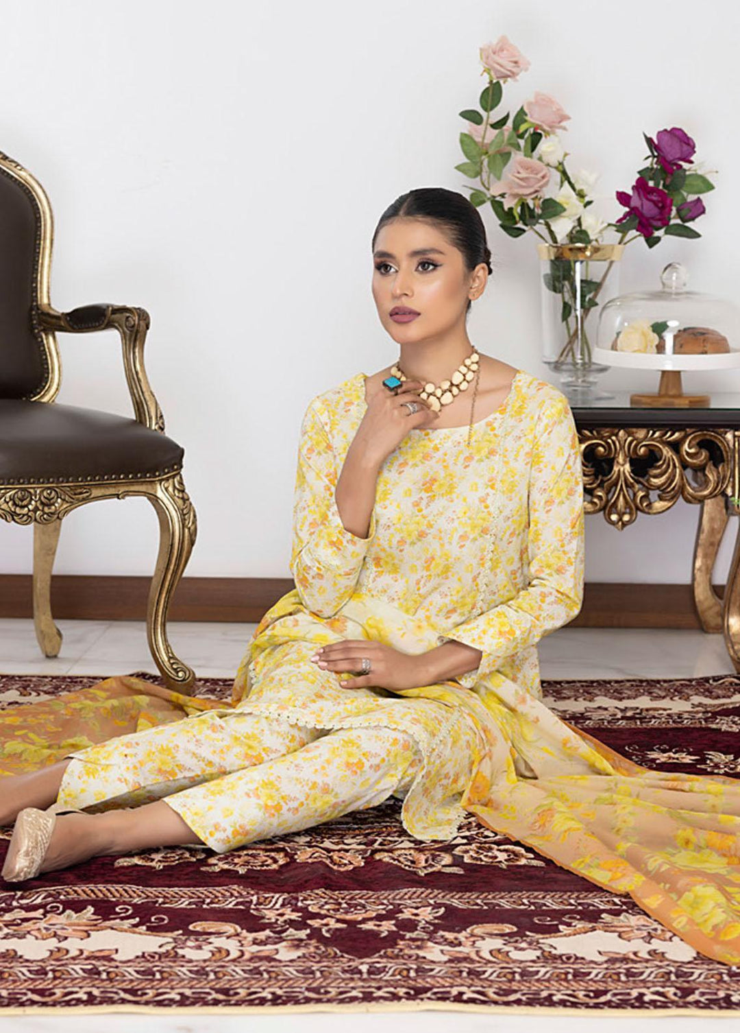 Identic By Regalia Textiles Printed  Suits Unstitched 3 Piece RGT22I ISE-8 - Winter Collection