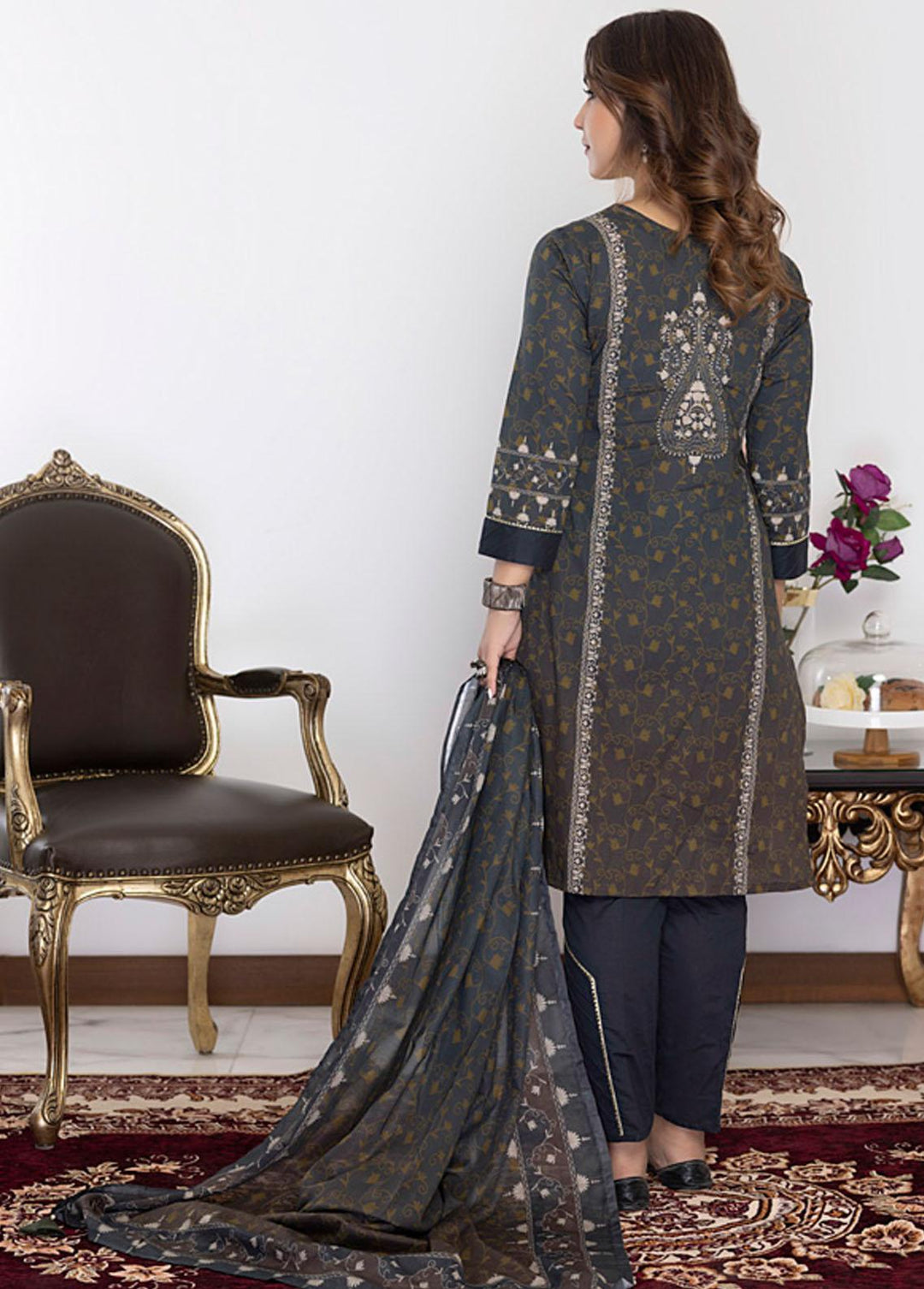 Identic By Regalia Textiles Printed  Suits Unstitched 3 Piece RGT22I ISE-9 - Winter Collection