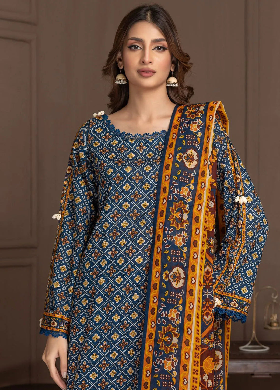 Identic Separates By Regalia Textile Printed Lawn Suit Unstitched 3 Piece RGT24I21 IDS21-10 - Summer Collection