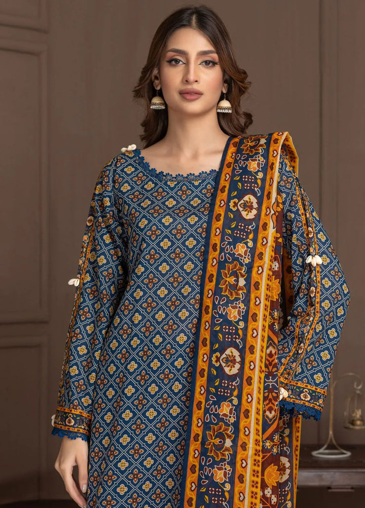 Identic Separates By Regalia Textile Printed Lawn Suit Unstitched 3 Piece RGT24I21 IDS21-10 - Summer Collection