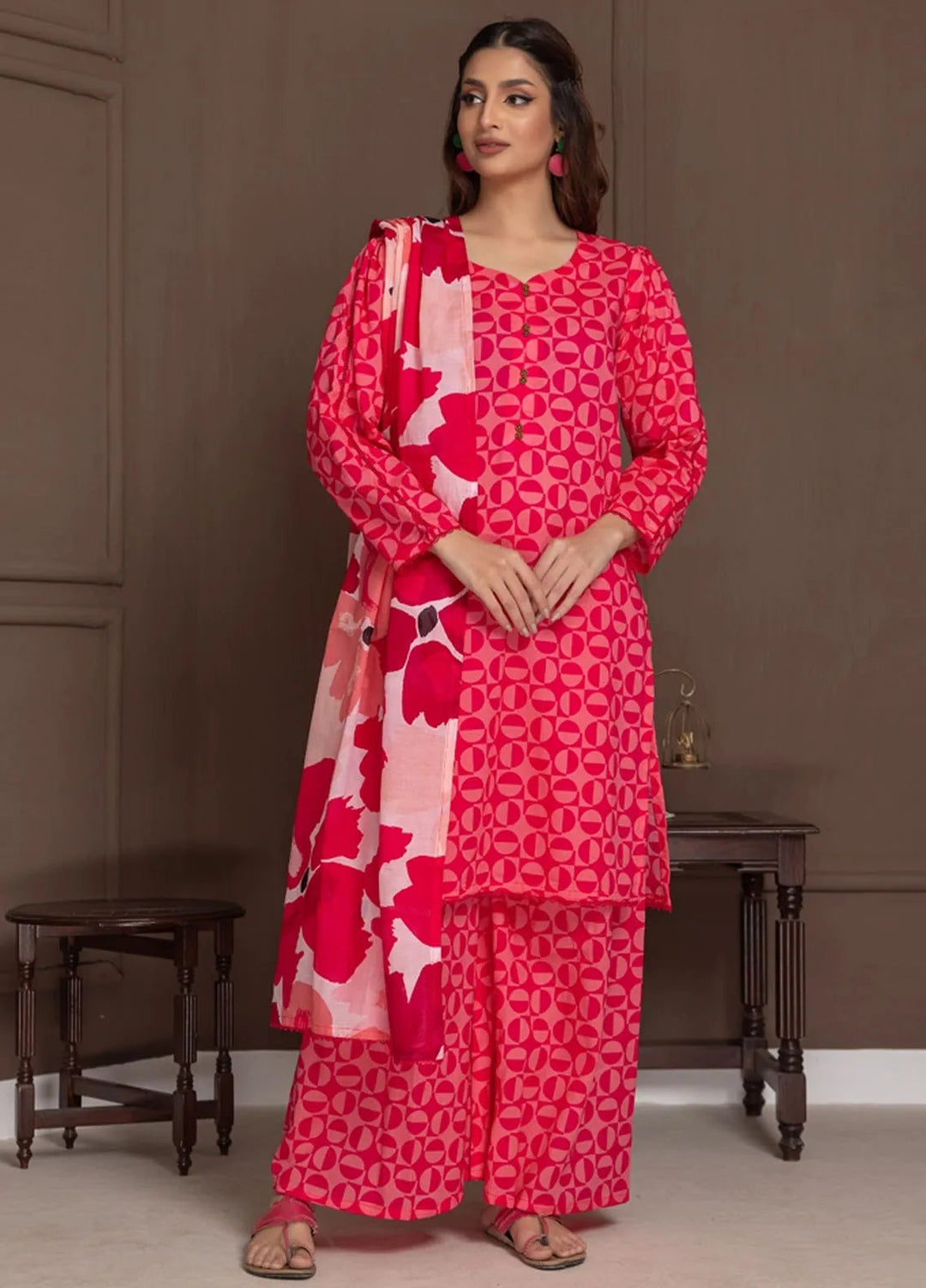 Identic Separates By Regalia Textile Printed Lawn Suit Unstitched 3 Piece RGT24I21 IDS21-2 - Summer Collection