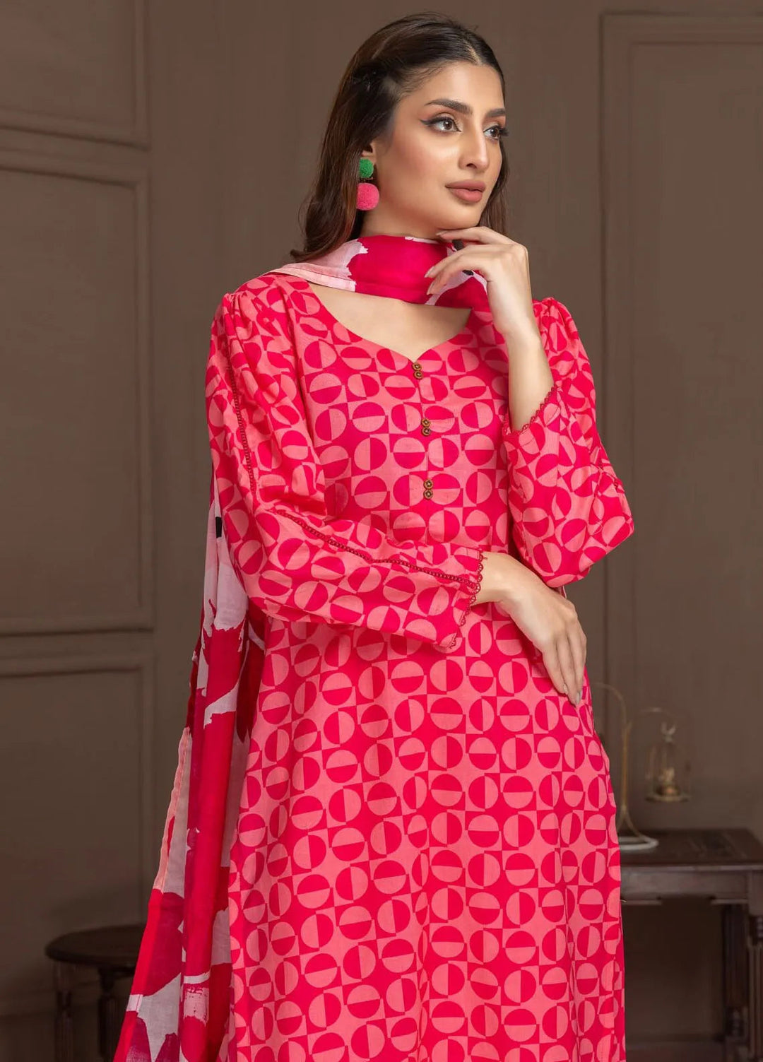 Identic Separates By Regalia Textile Printed Lawn Suit Unstitched 3 Piece RGT24I21 IDS21-2 - Summer Collection