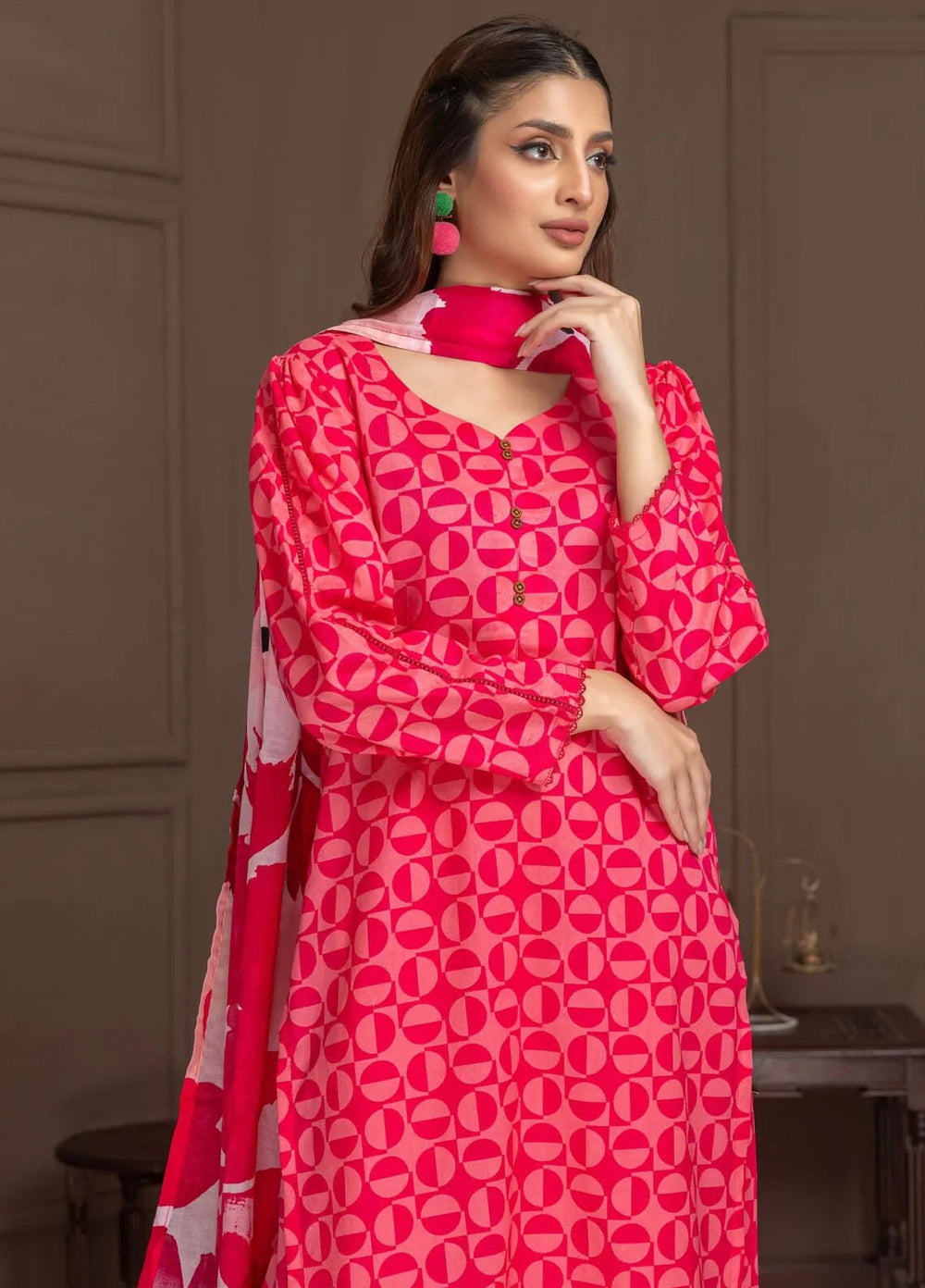 Identic Separates By Regalia Textile Printed Lawn Suit Unstitched 3 Piece RGT24I21 IDS21-2 - Summer Collection