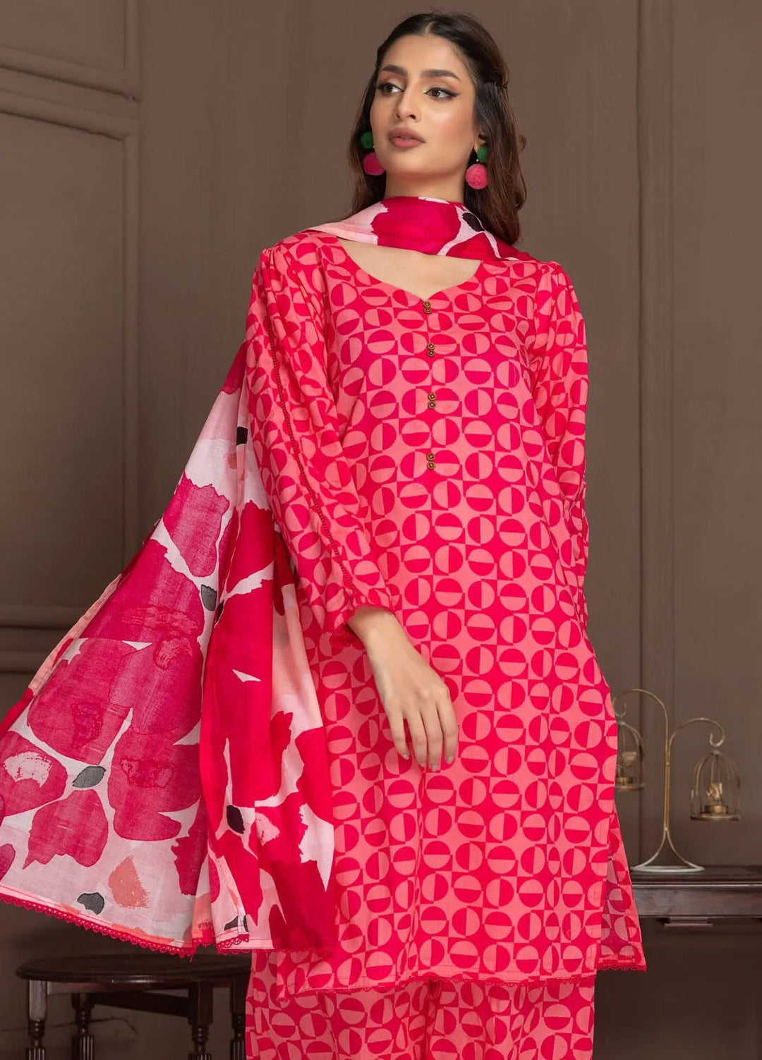 Identic Separates By Regalia Textile Printed Lawn Suit Unstitched 3 Piece RGT24I21 IDS21-2 - Summer Collection