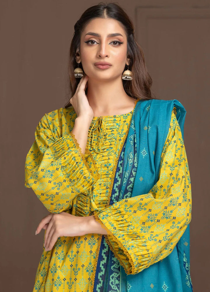 Identic Separates By Regalia Textile Printed Lawn Suit Unstitched 3 Piece RGT24I21 IDS21-4 - Summer Collection