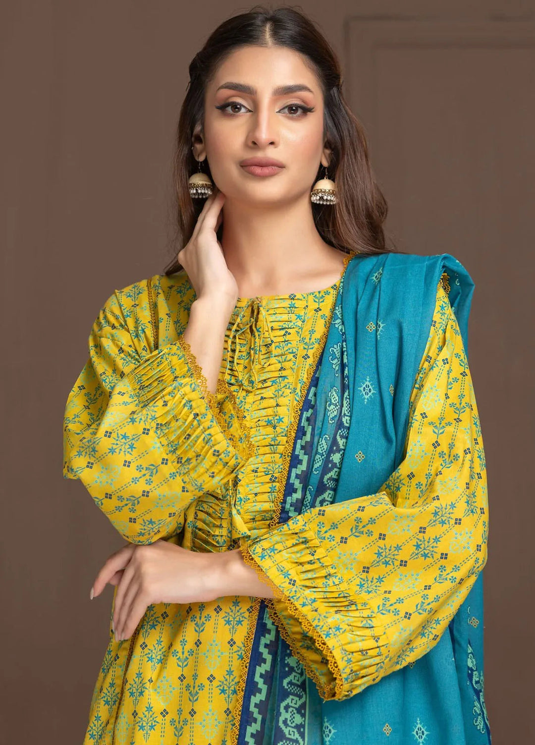 Identic Separates By Regalia Textile Printed Lawn Suit Unstitched 3 Piece RGT24I21 IDS21-4 - Summer Collection