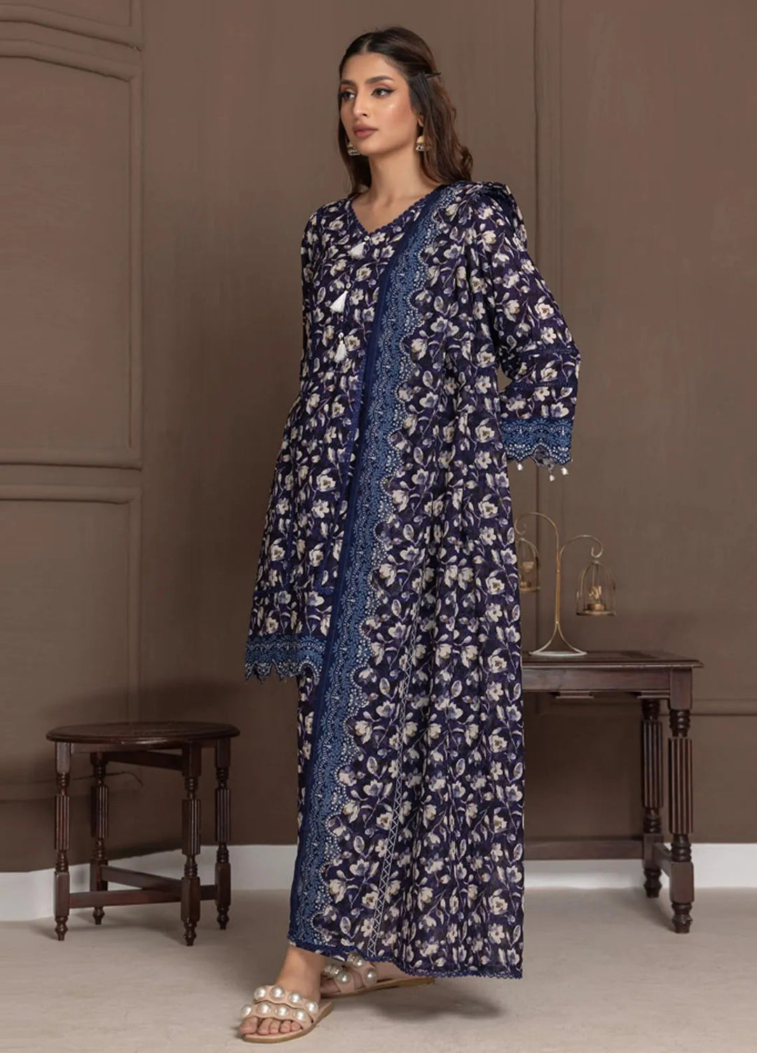 Identic Separates By Regalia Textile Printed Lawn Suit Unstitched 3 Piece RGT24I21 IDS21-5 - Summer Collection