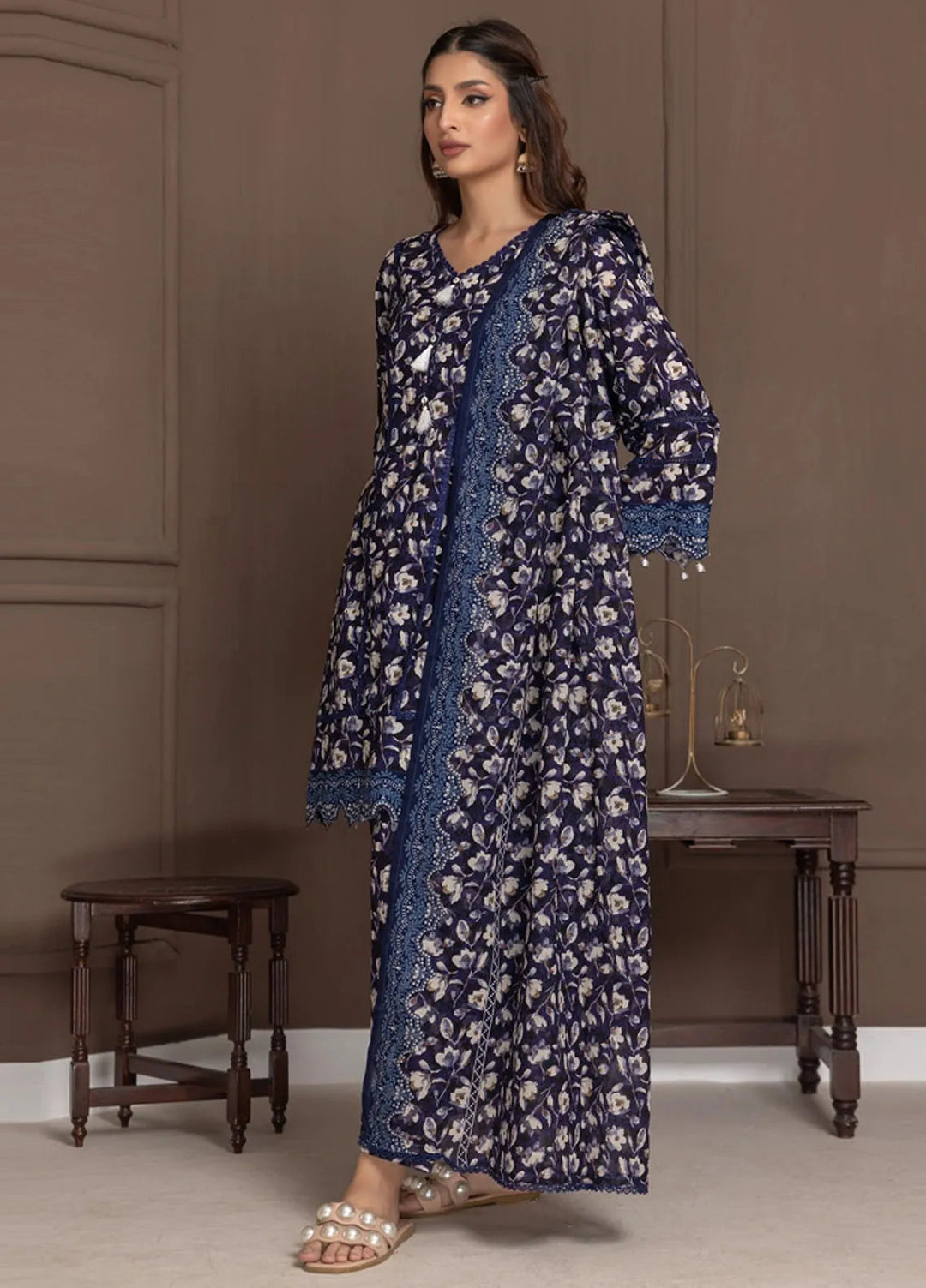 Identic Separates By Regalia Textile Printed Lawn Suit Unstitched 3 Piece RGT24I21 IDS21-5 - Summer Collection