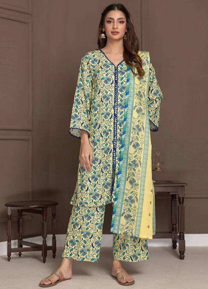 Identic Separates By Regalia Textile Printed Lawn Suit Unstitched 3 Piece RGT24I21 IDS21-6 - Summer Collection