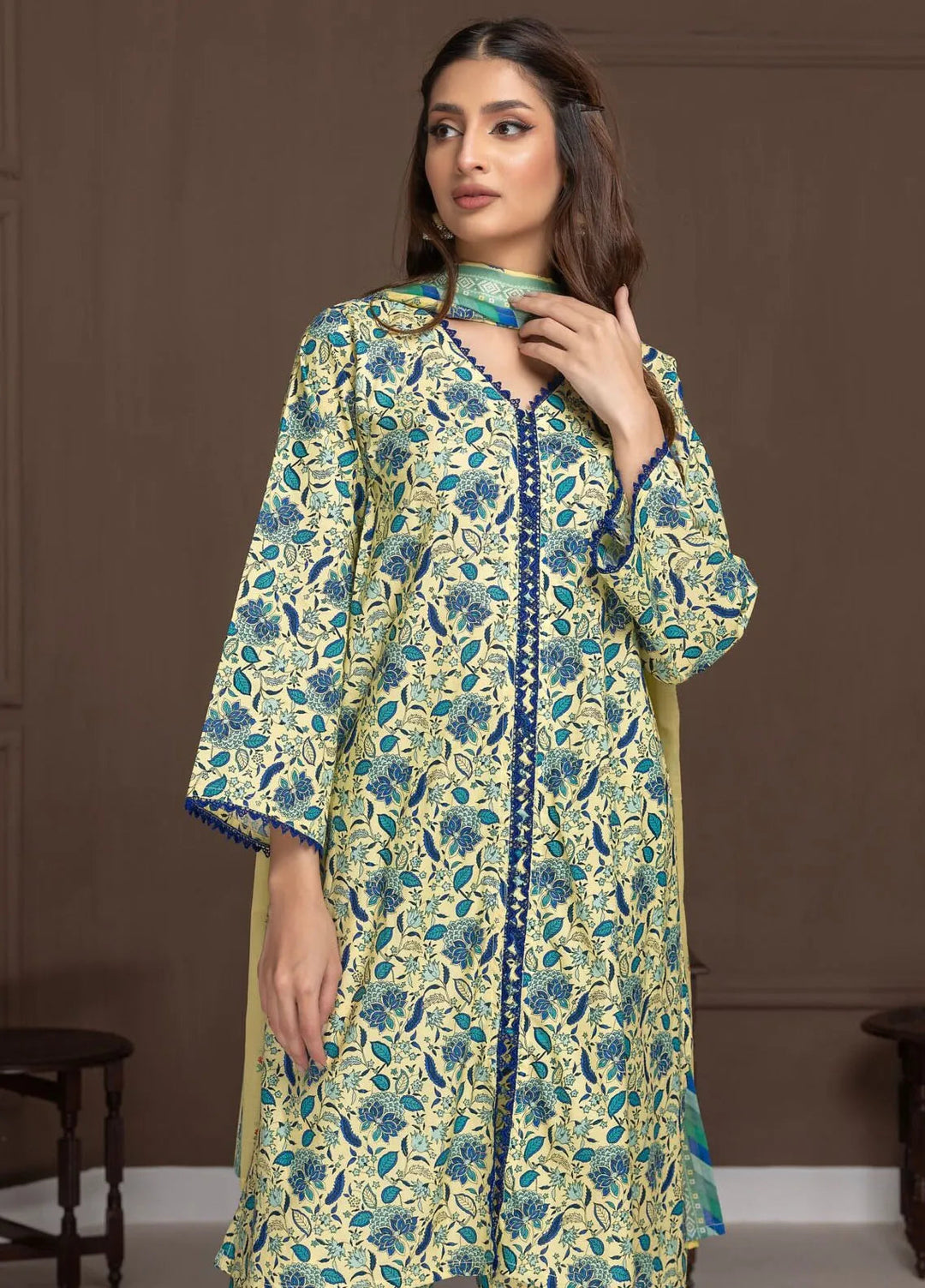 Identic Separates By Regalia Textile Printed Lawn Suit Unstitched 3 Piece RGT24I21 IDS21-6 - Summer Collection