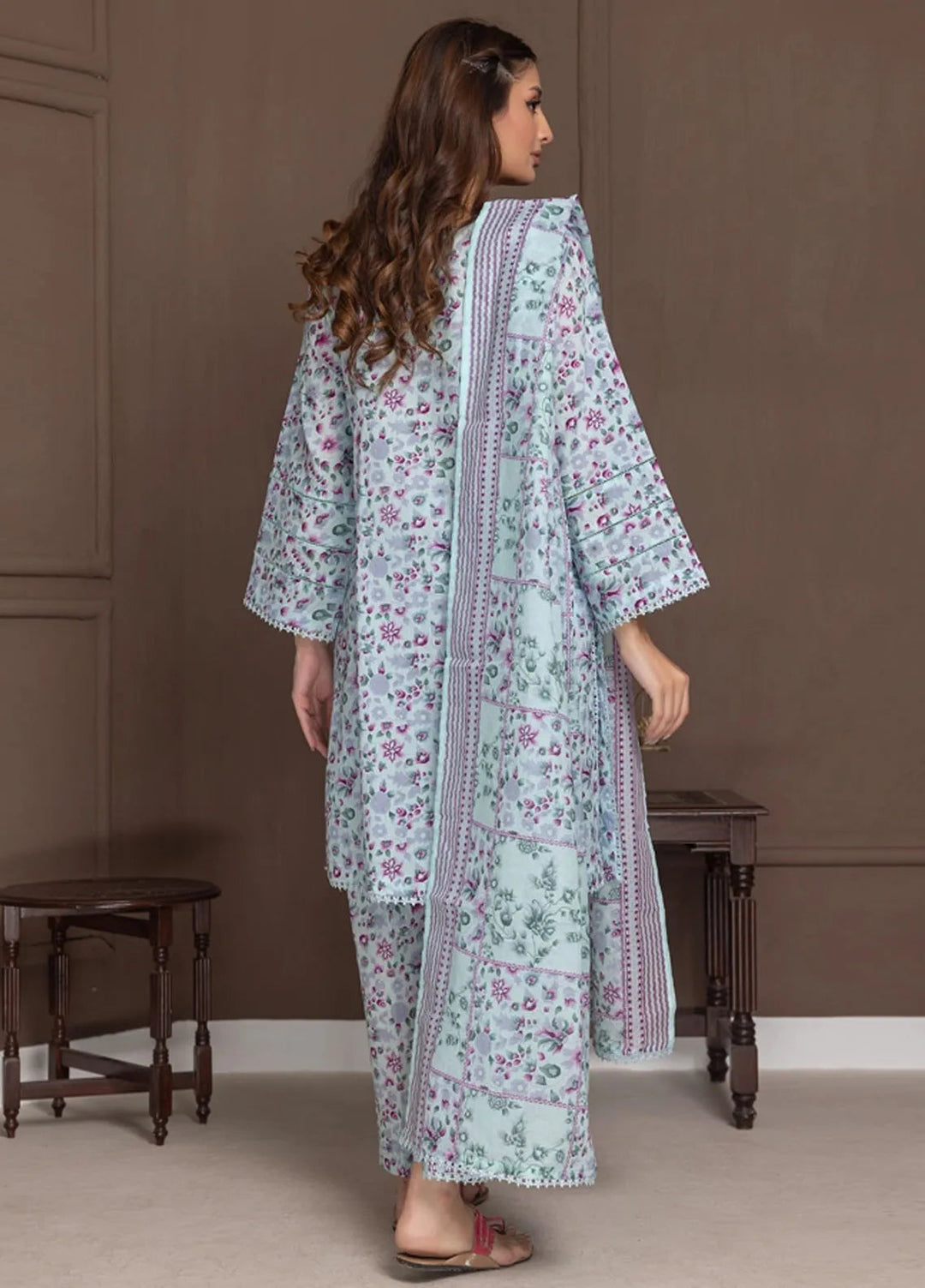 Identic Separates By Regalia Textile Printed Lawn Suit Unstitched 3 Piece RGT24I21 IDS21-7 - Summer Collection