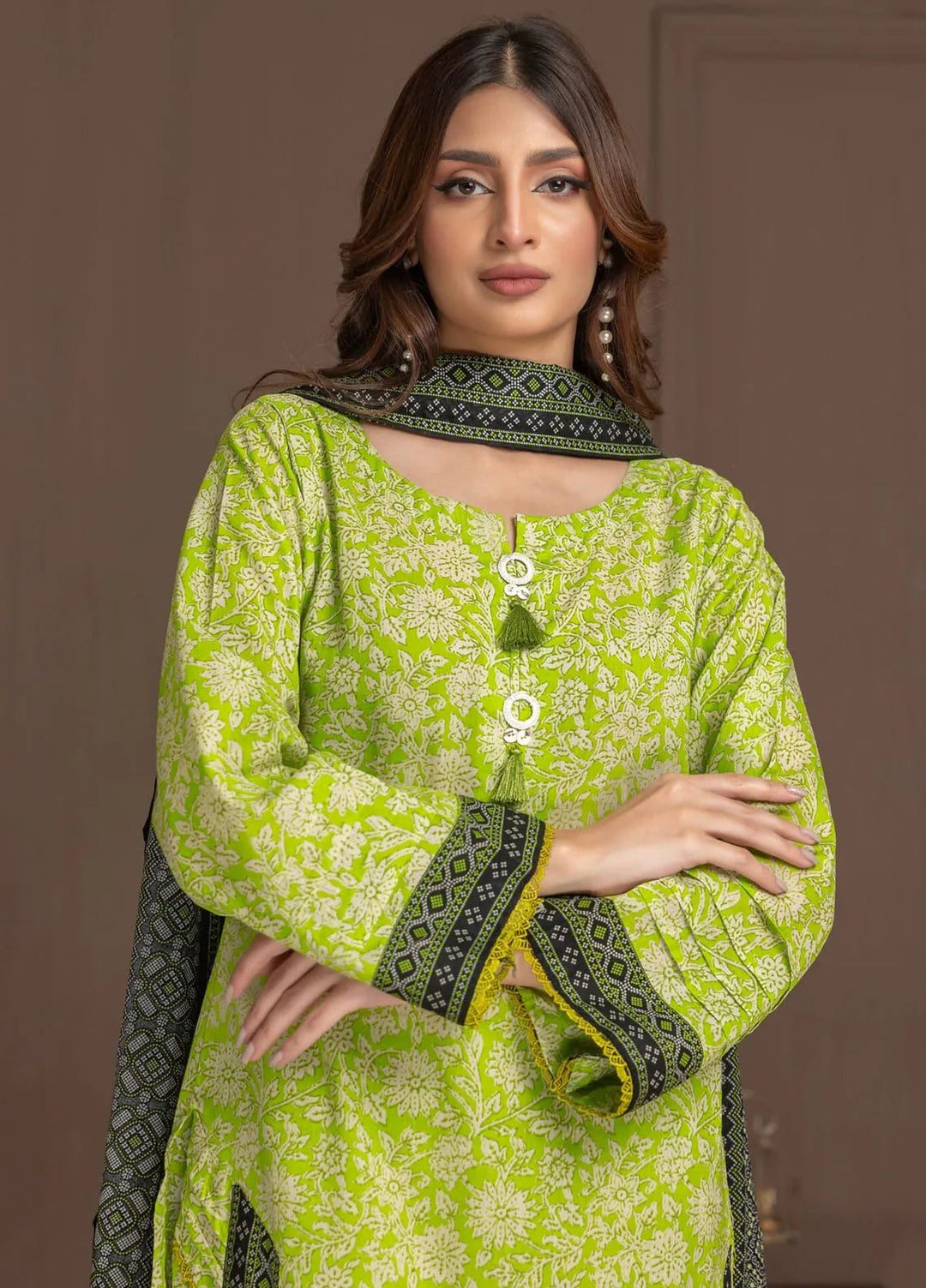 Identic Separates By Regalia Textile Printed Lawn Suit Unstitched 3 Piece RGT24I21 IDS21-9 - Summer Collection
