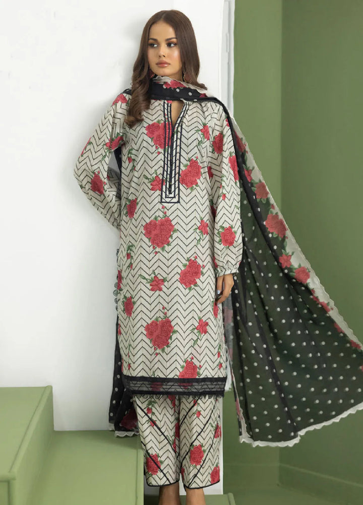 Identic Separates By Regalia Textile Printed Lawn Suit Unstitched 3 Piece RGT24IS D-01 - Summer Collection
