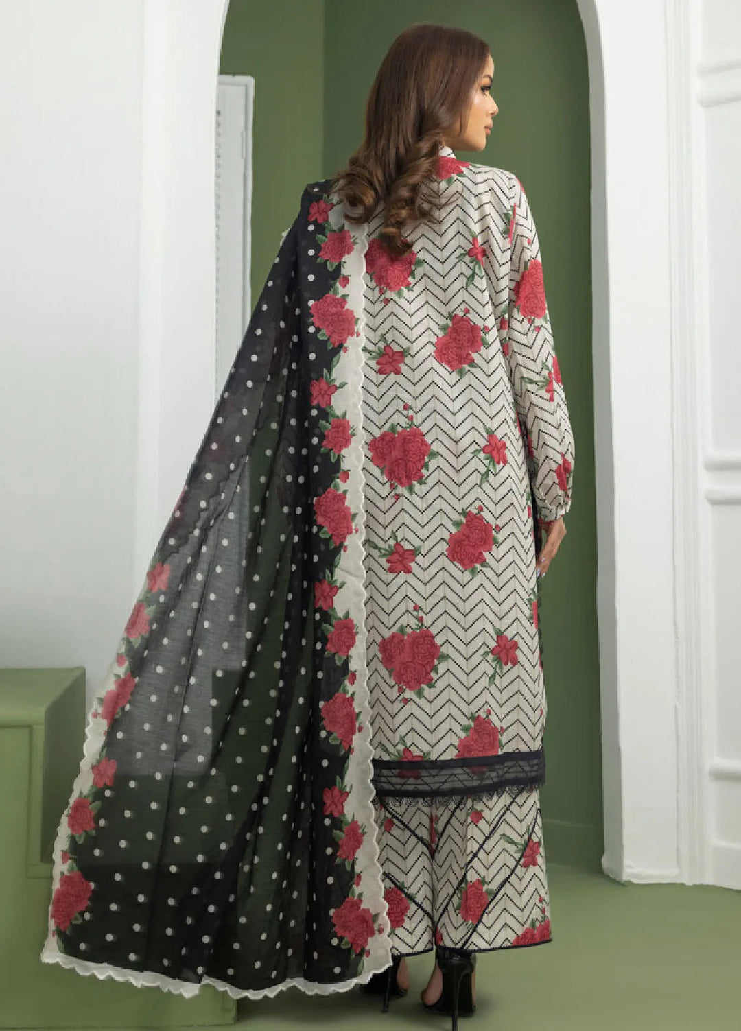 Identic Separates By Regalia Textile Printed Lawn Suit Unstitched 3 Piece RGT24IS D-01 - Summer Collection