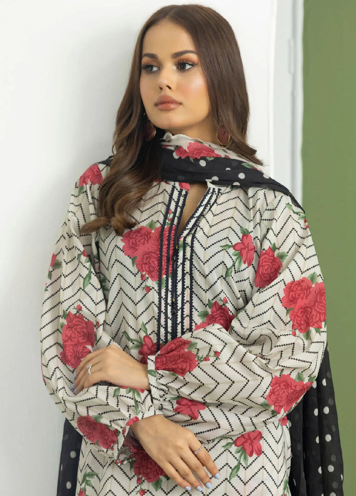 Identic Separates By Regalia Textile Printed Lawn Suit Unstitched 3 Piece RGT24IS D-01 - Summer Collection