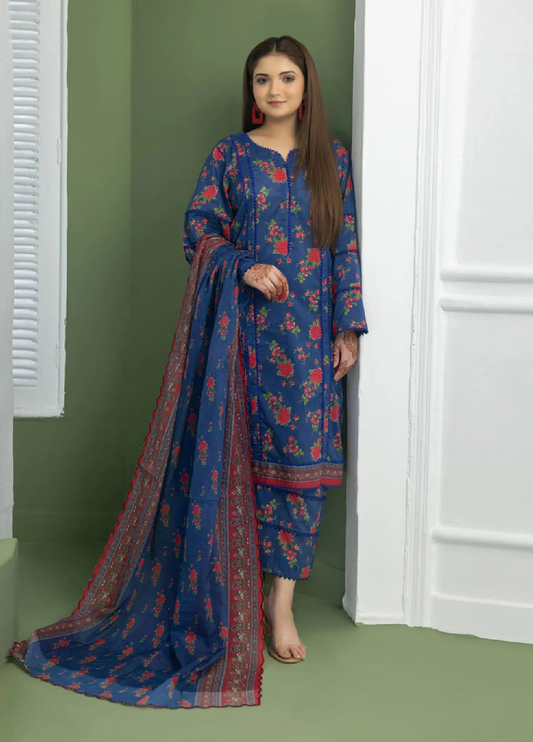 Identic Separates By Regalia Textile Printed Lawn Suit Unstitched 3 Piece RGT24IS D-03 - Summer Collection