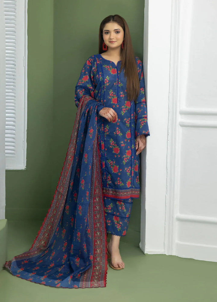 Identic Separates By Regalia Textile Printed Lawn Suit Unstitched 3 Piece RGT24IS D-03 - Summer Collection