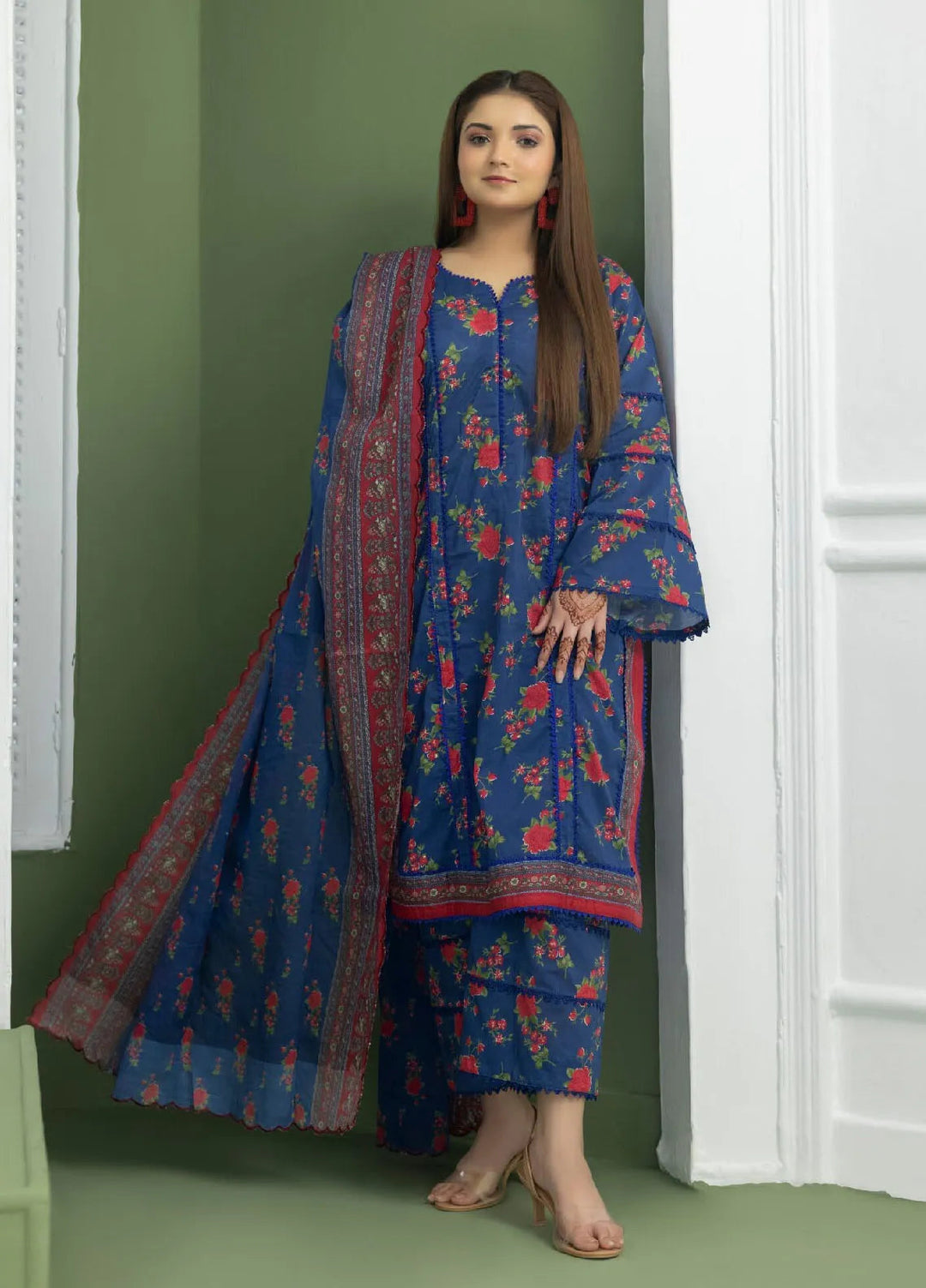 Identic Separates By Regalia Textile Printed Lawn Suit Unstitched 3 Piece RGT24IS D-03 - Summer Collection