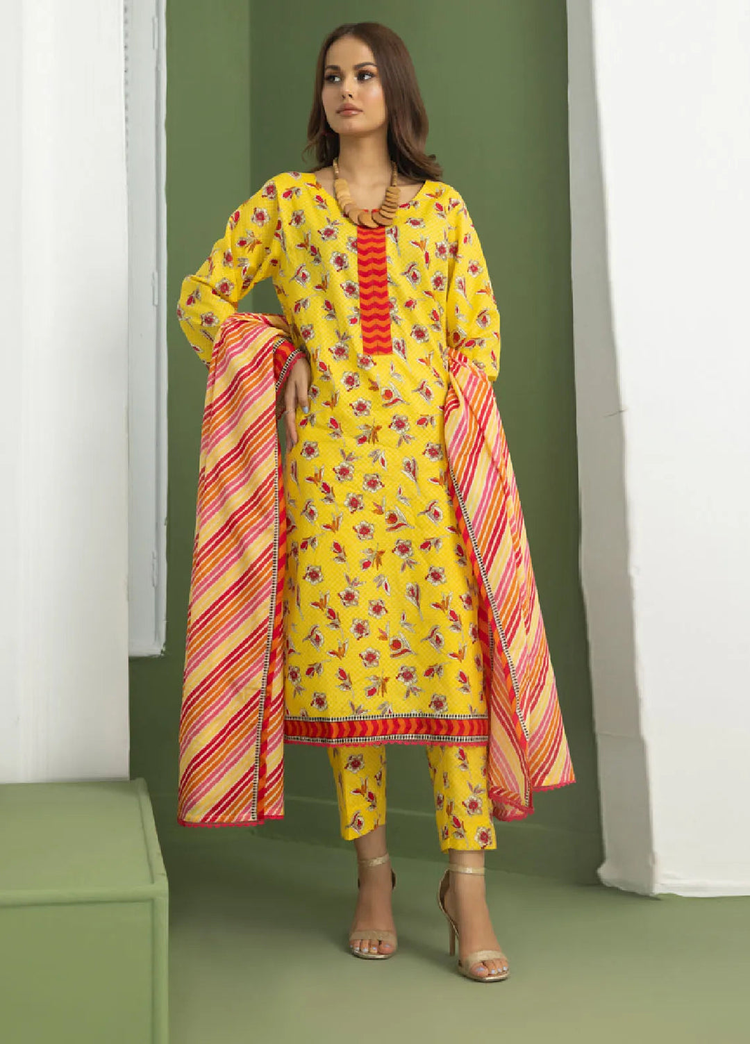 Identic Separates By Regalia Textile Printed Lawn Suit Unstitched 3 Piece RGT24IS D-04 - Summer Collection