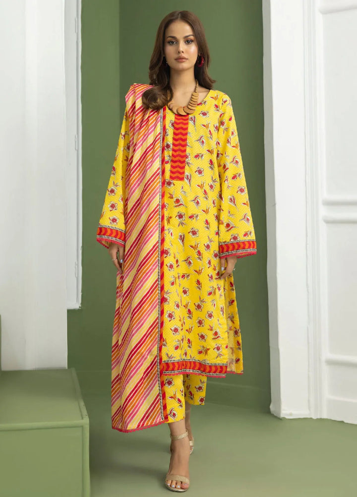 Identic Separates By Regalia Textile Printed Lawn Suit Unstitched 3 Piece RGT24IS D-04 - Summer Collection