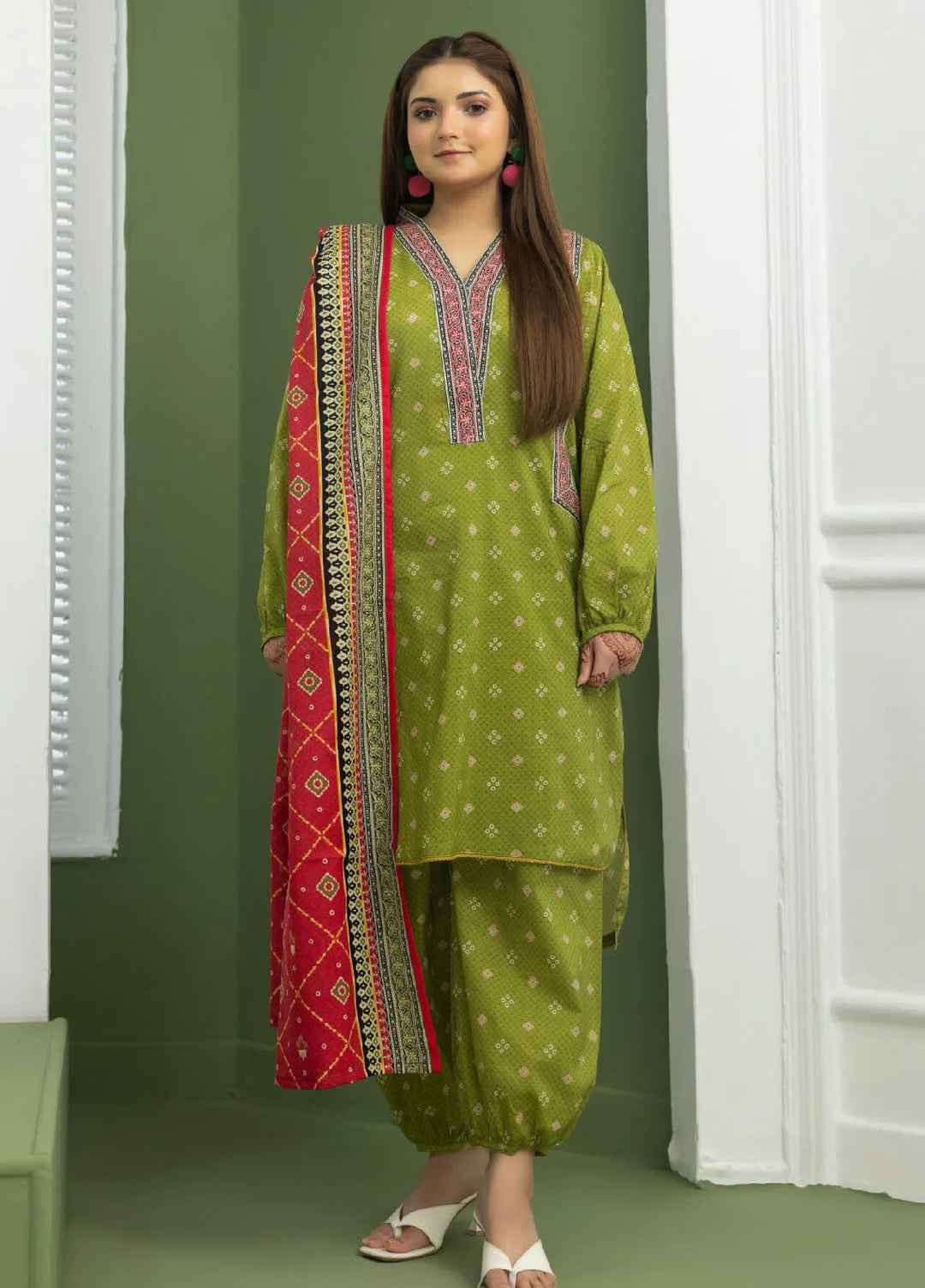 Identic Separates By Regalia Textile Printed Lawn Suit Unstitched 3 Piece RGT24IS D-05 - Summer Collection