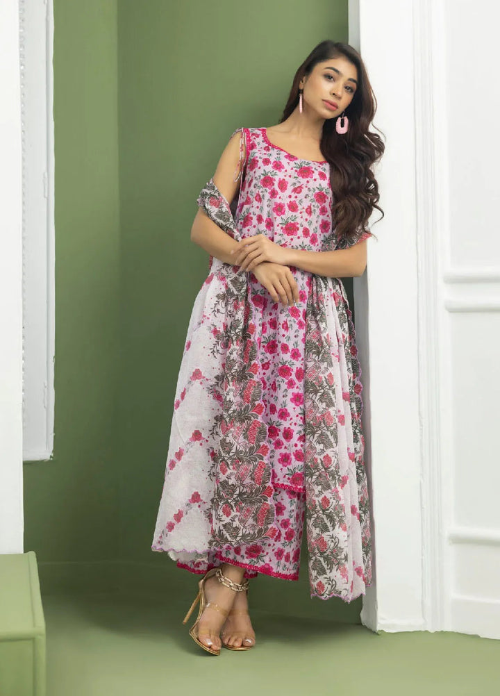 Identic Separates By Regalia Textile Printed Lawn Suit Unstitched 3 Piece RGT24IS D-06 - Summer Collection