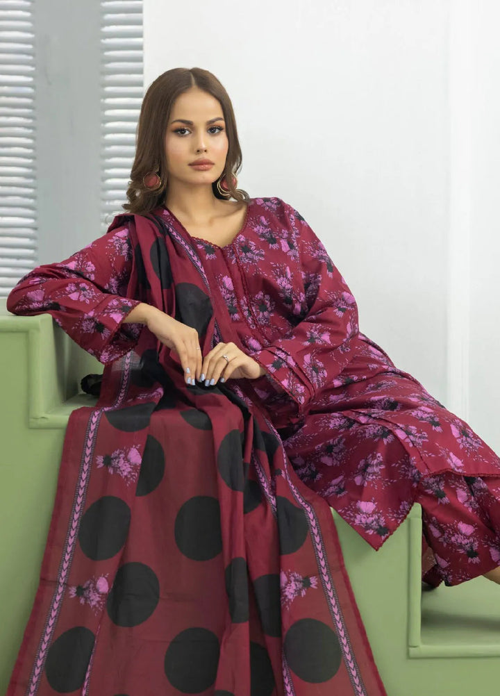 Identic Separates By Regalia Textile Printed Lawn Suit Unstitched 3 Piece RGT24IS D-07 - Summer Collection