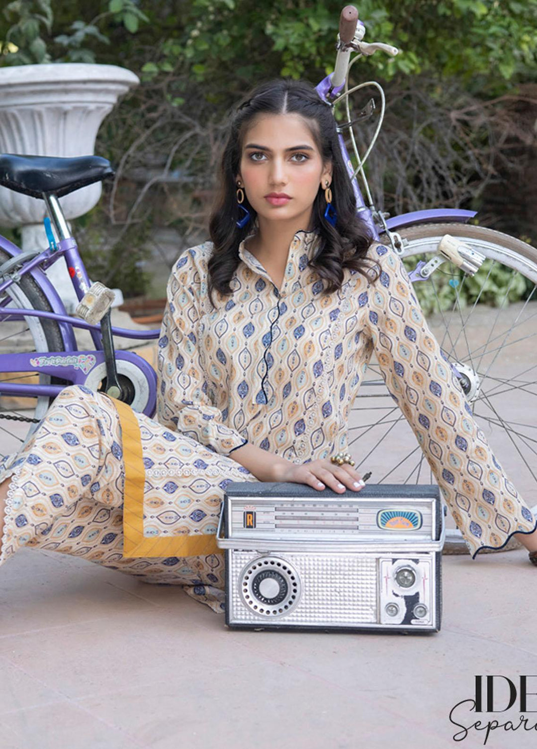 Identic Separates By Regalia Textiles Printed  Suits Unstitched 2 Piece RGT23I 15 - Summer Collection