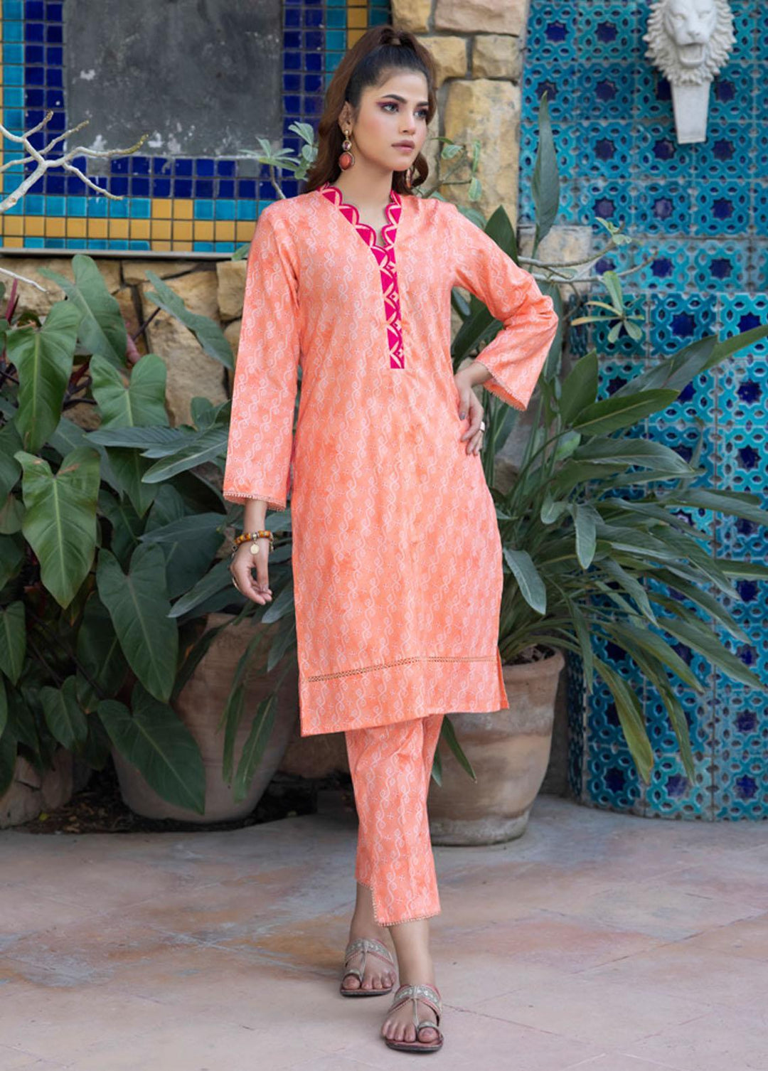 Identic Separates By Regalia Textiles Printed  Suits Unstitched 2 Piece RGT23I 18 - Summer Collection