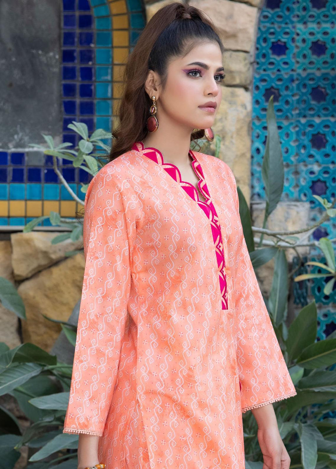 Identic Separates By Regalia Textiles Printed  Suits Unstitched 2 Piece RGT23I 18 - Summer Collection