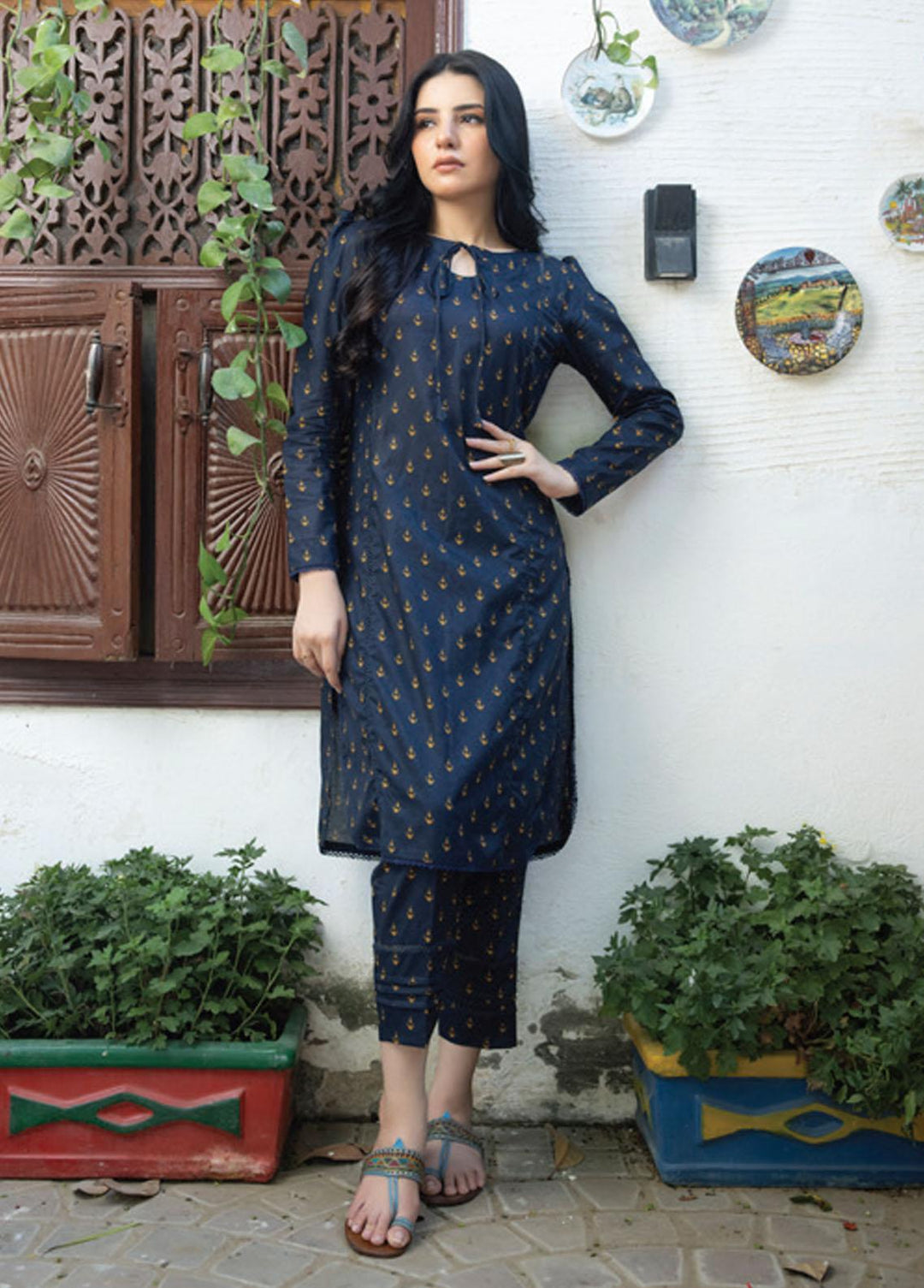 Identic Separates By Regalia Textiles Printed Lawn Suits Unstitched 2 Piece RGT23-IS6 07 - Summer Collection