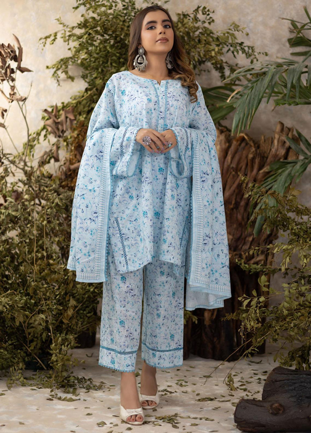 Identic Separates By Regalia Textiles Printed Khaddar Suits Unstitched 3 Piece RGT22IS-V3 D-01 - Winter Collection