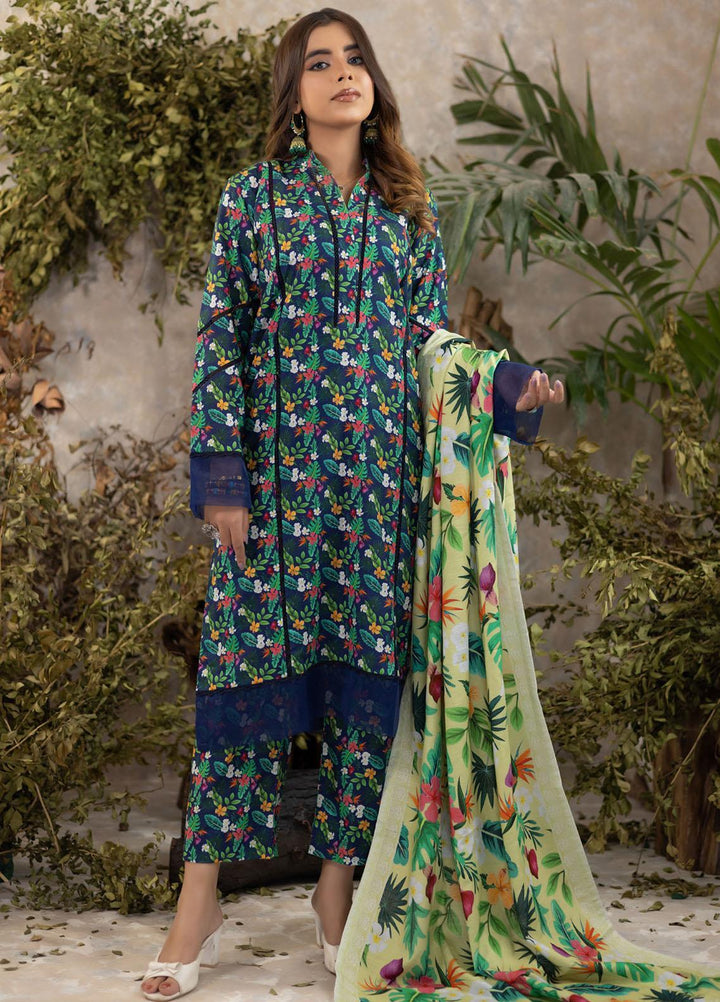 Identic Separates By Regalia Textiles Printed Khaddar Suits Unstitched 3 Piece RGT22IS-V3 D-02 - Winter Collection