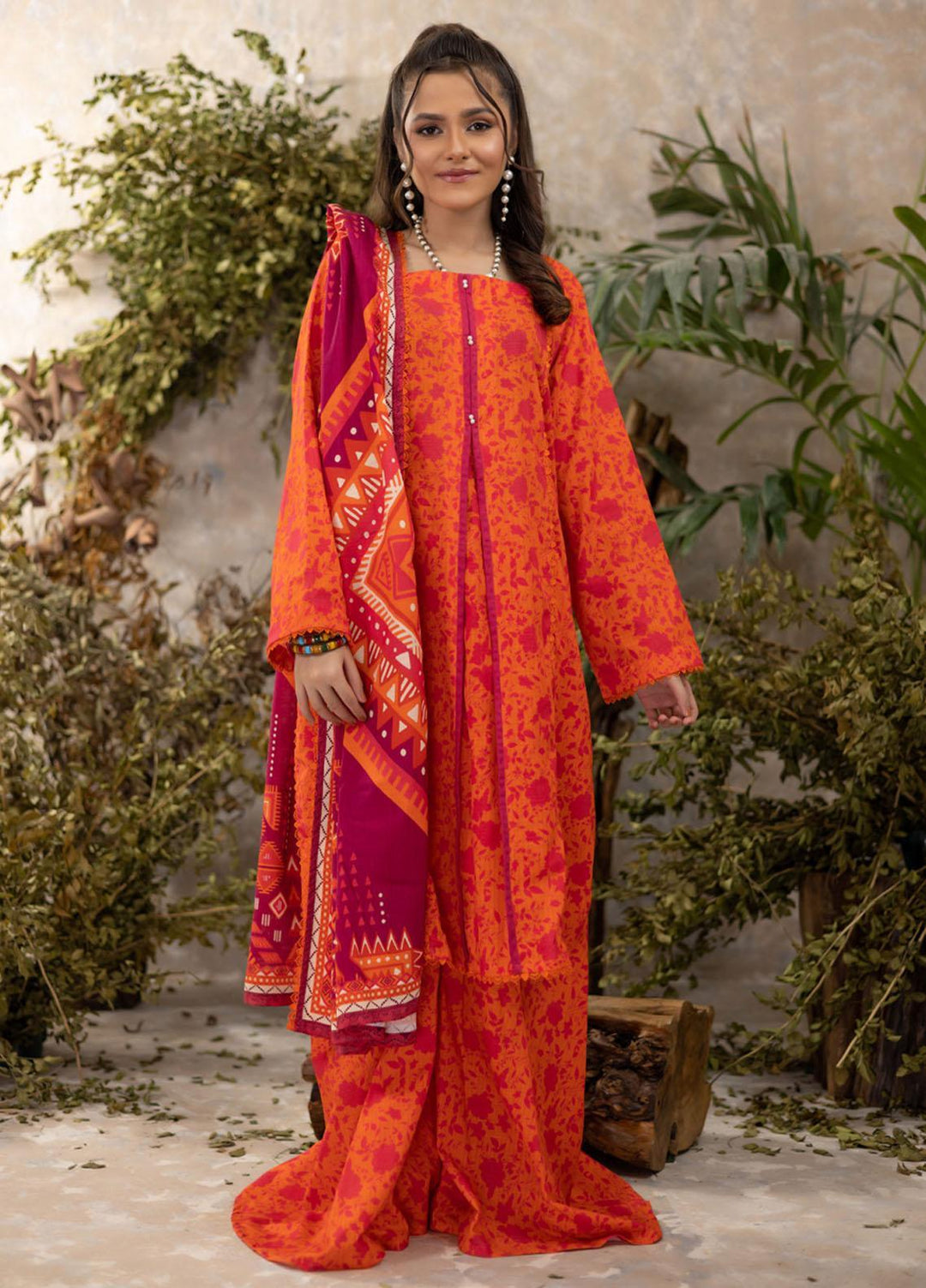 Identic Separates By Regalia Textiles Printed Khaddar Suits Unstitched 3 Piece RGT22IS-V3 D-07 - Winter Collection