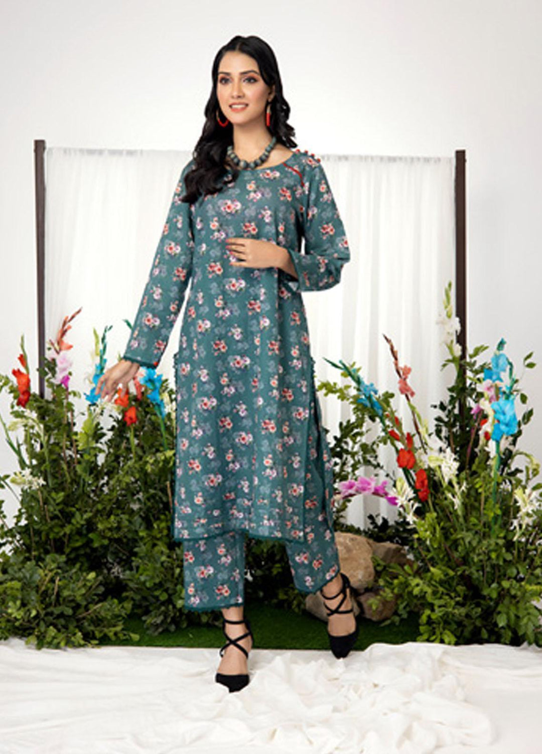 Identic Separates By Regalia Textiles Printed Khaddar Suits Unstitched 2 Piece RGT22IS-V2 D-01 - Winter Collection