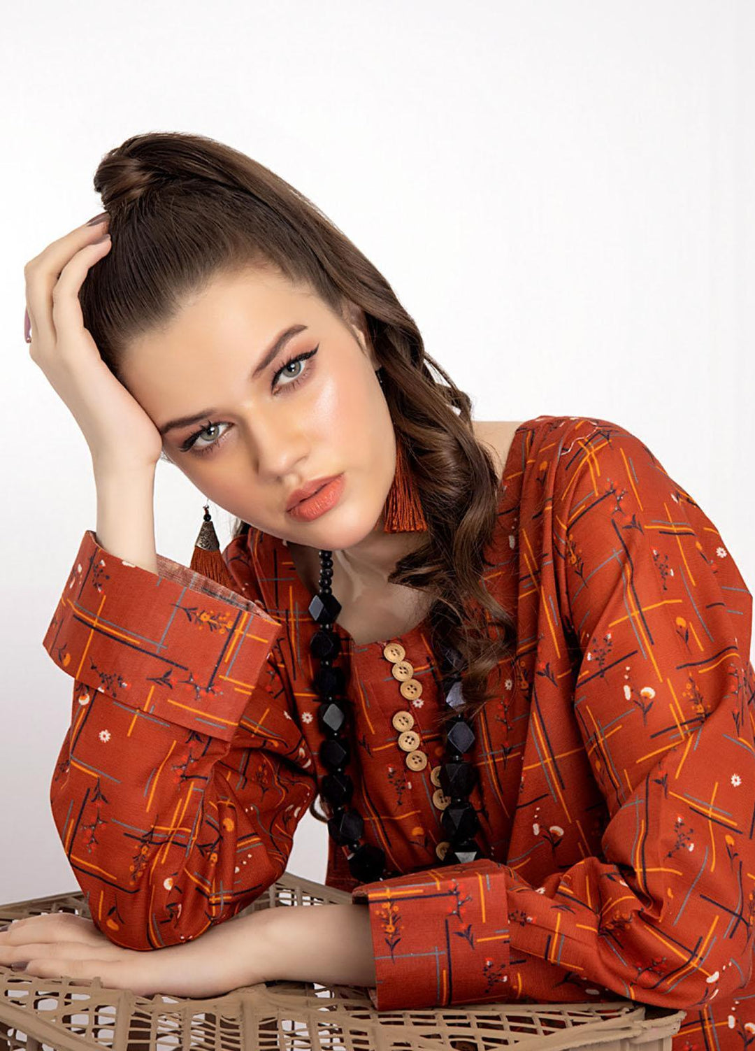 Identic Separates By Regalia Textiles Printed Khaddar Suits Unstitched 2 Piece RGT22IS-V2 D-11 - Winter Collection