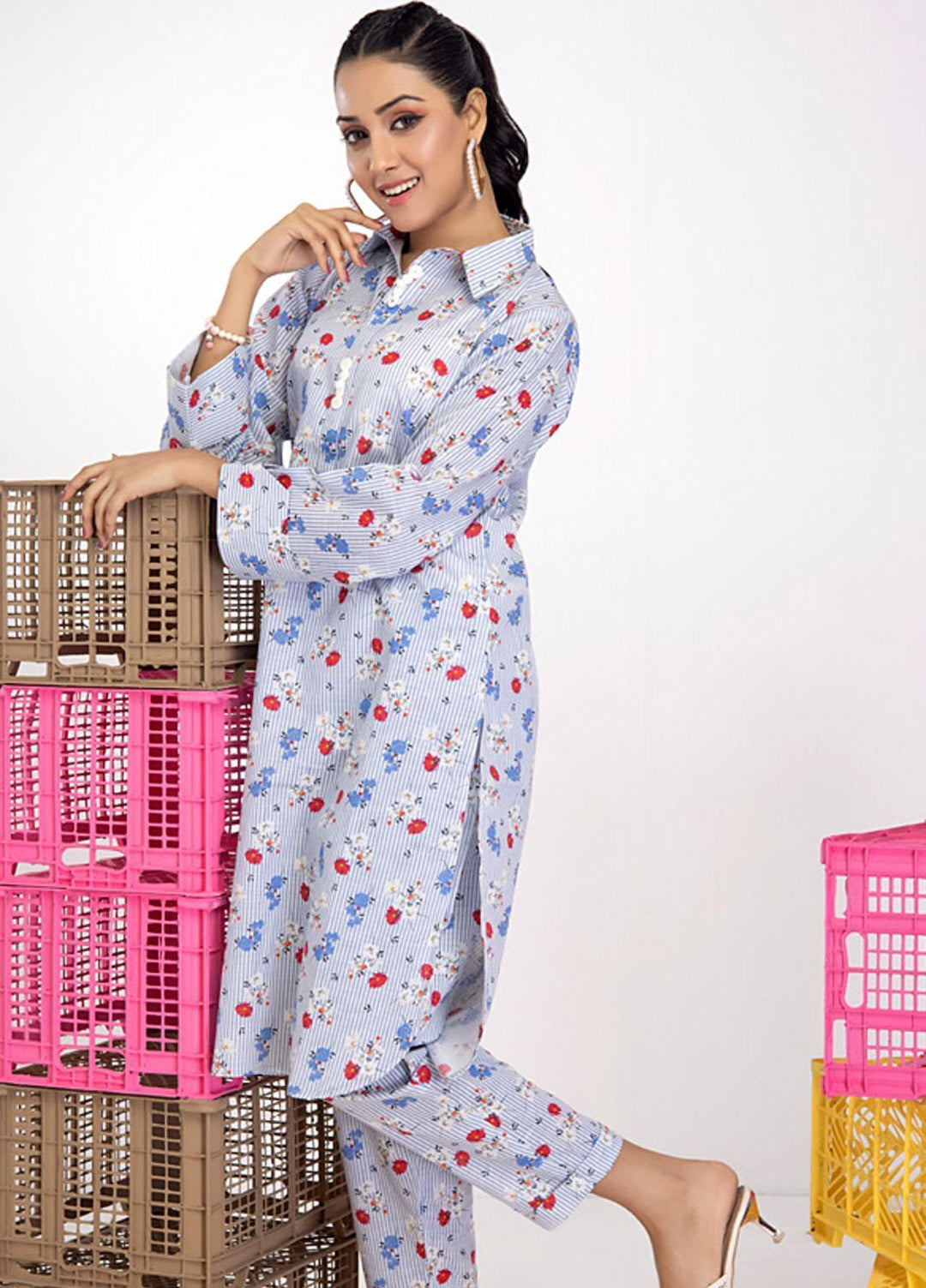 Identic Separates By Regalia Textiles Printed Khaddar Suits Unstitched 2 Piece RGT22IS-V2 D-12 - Winter Collection