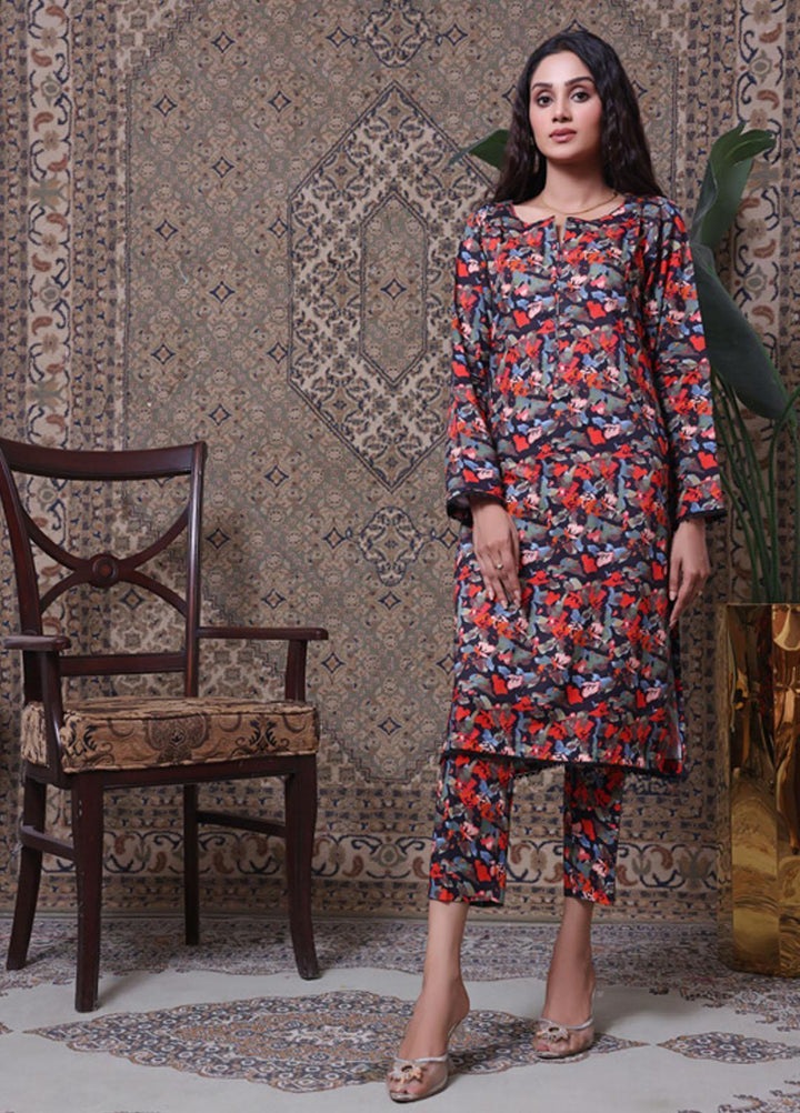 Identic Separates By Regalia Textiles Printed Khaddar Suits Unstitched 2 Piece RGT22IS-V2 D-19 - Winter Collection