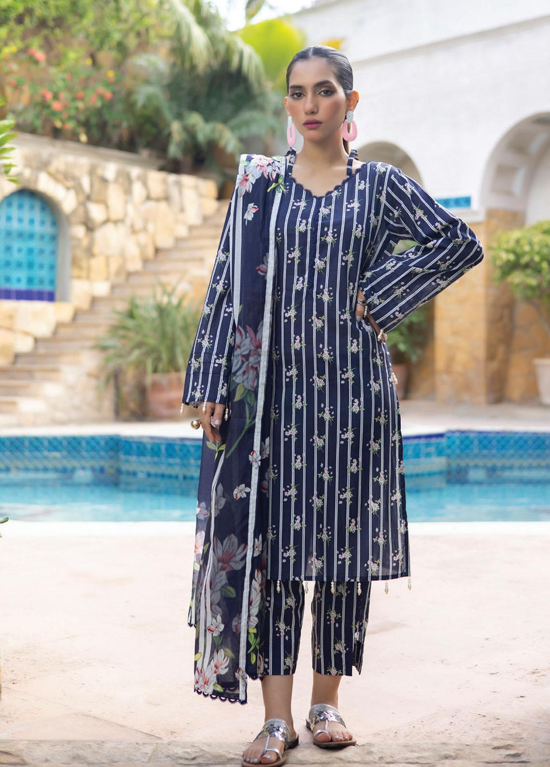 Identic Separates By Regalia Textiles Printed Lawn Suits Unstitched 3 Piece RGT23-IS8 1 - Summer Collection