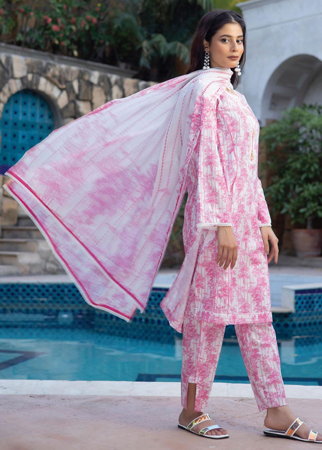Identic Separates By Regalia Textiles Printed Lawn Suits Unstitched 3 Piece RGT23-IS8 12 - Summer Collection