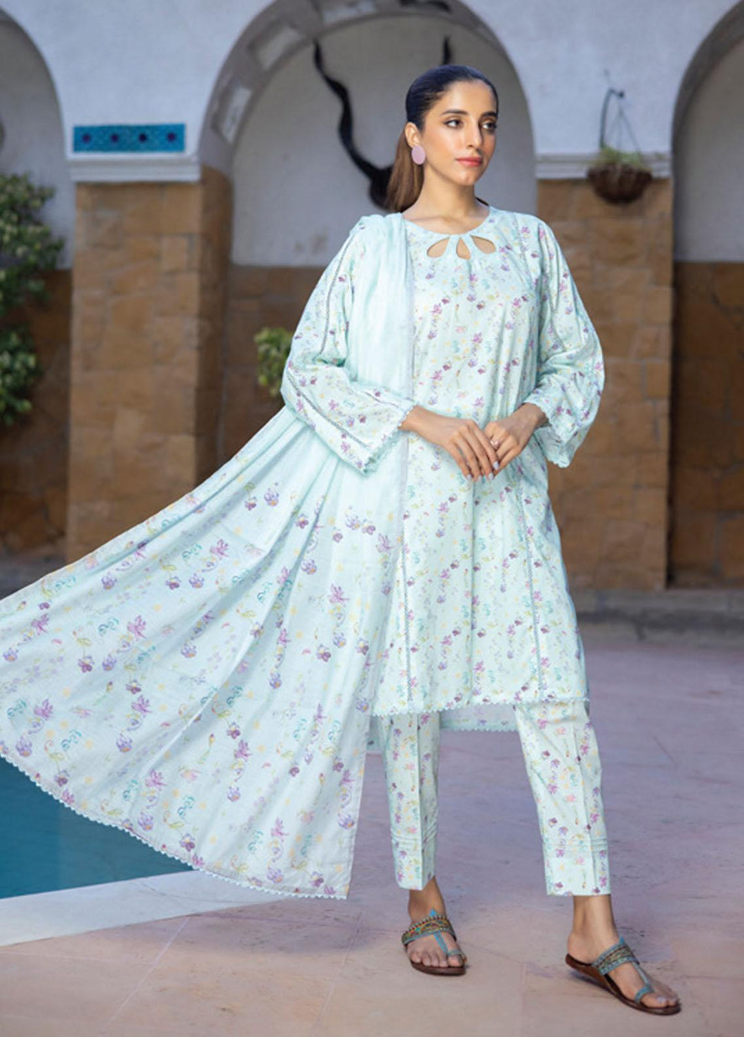 Identic Separates By Regalia Textiles Printed Lawn Suits Unstitched 3 Piece RGT23-IS8 14 - Summer Collection