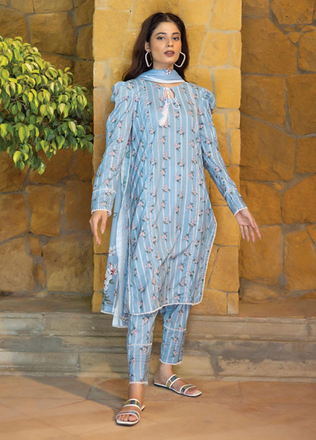 Identic Separates By Regalia Textiles Printed Lawn Suits Unstitched 3 Piece RGT23-IS8 15 - Summer Collection