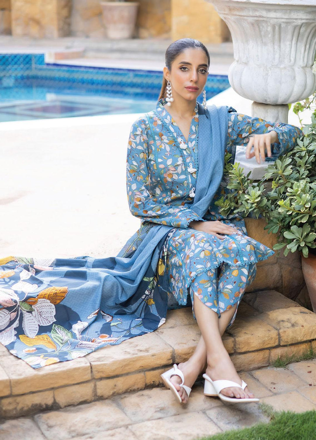 Identic Separates By Regalia Textiles Printed Lawn Suits Unstitched 3 Piece RGT23-IS8 2 - Summer Collection