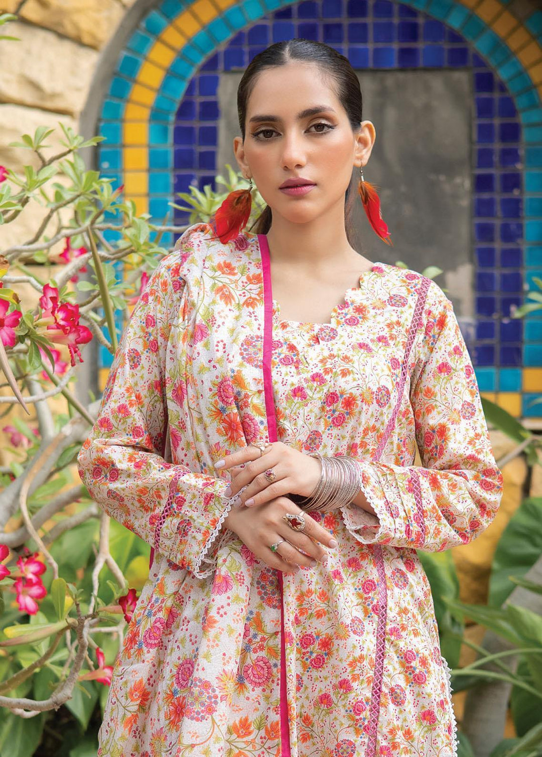 Identic Separates By Regalia Textiles Printed Lawn Suits Unstitched 3 Piece RGT23-IS8 3 - Summer Collection