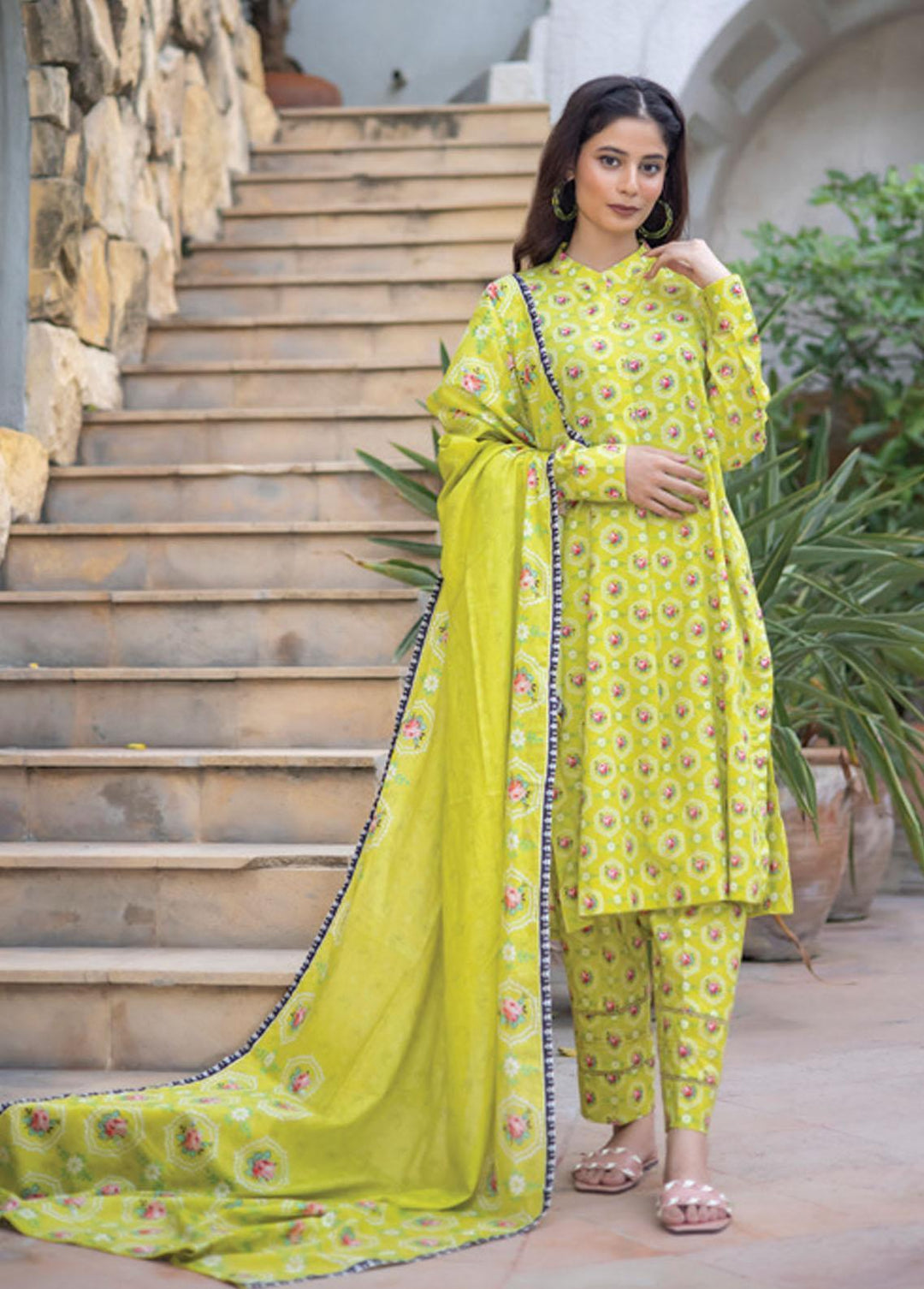Identic Separates By Regalia Textiles Printed Lawn Suits Unstitched 3 Piece RGT23-IS8 8 - Summer Collection
