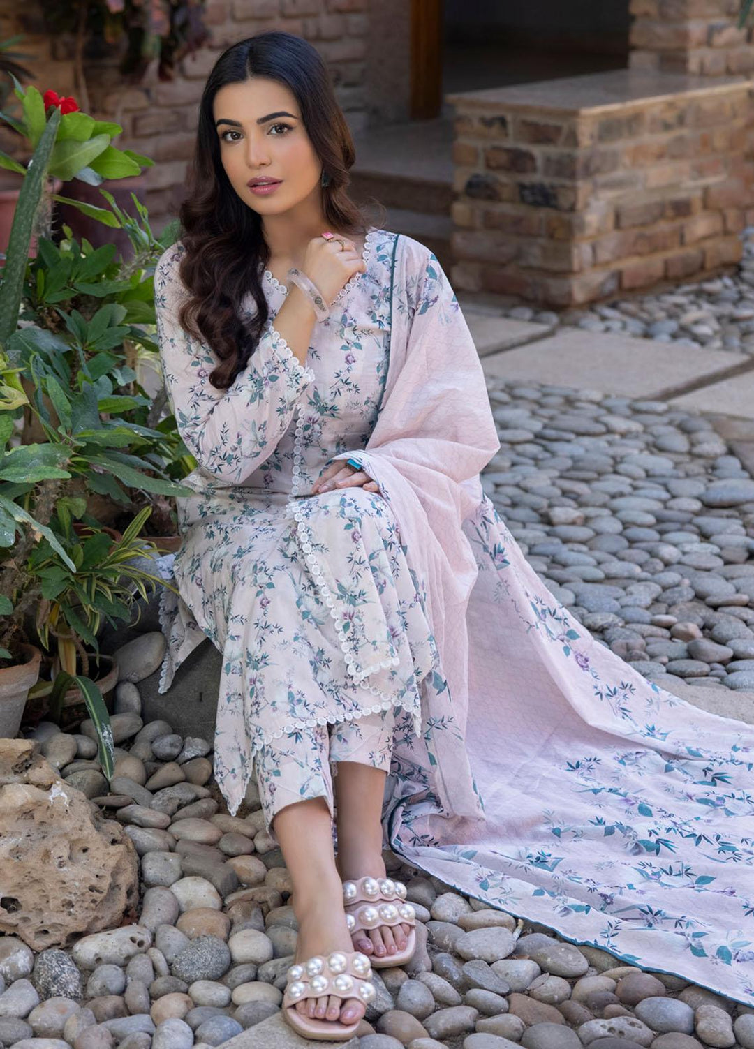 Identic Separates By Regalia Textiles Printed Lawn Suits Unstitched 3 Piece RGT23IS D2 - Summer Collection