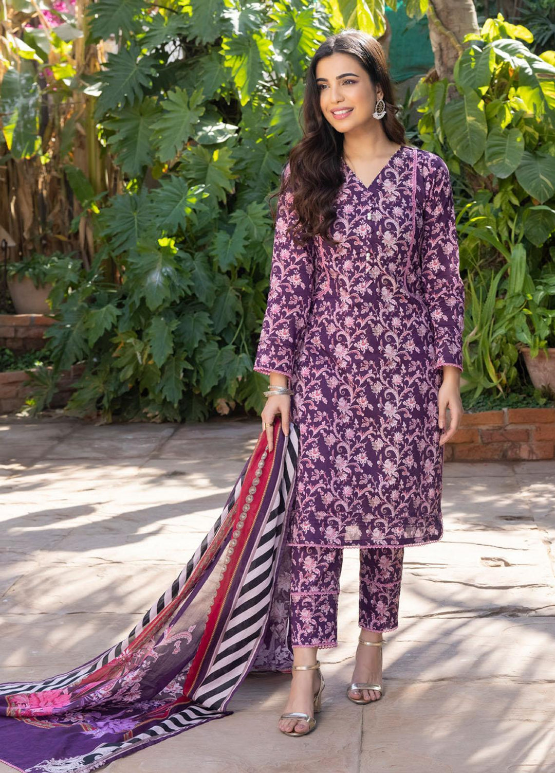 Identic Separates By Regalia Textiles Printed Lawn Suits Unstitched 3 Piece RGT23IS D7 - Summer Collection
